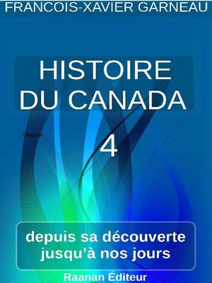 cover image of Histoire du Canada--Tome 4